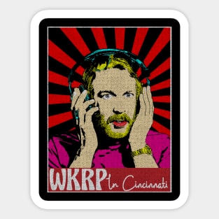 WKRP In Cincinnati Pop Art Fan Art Sticker